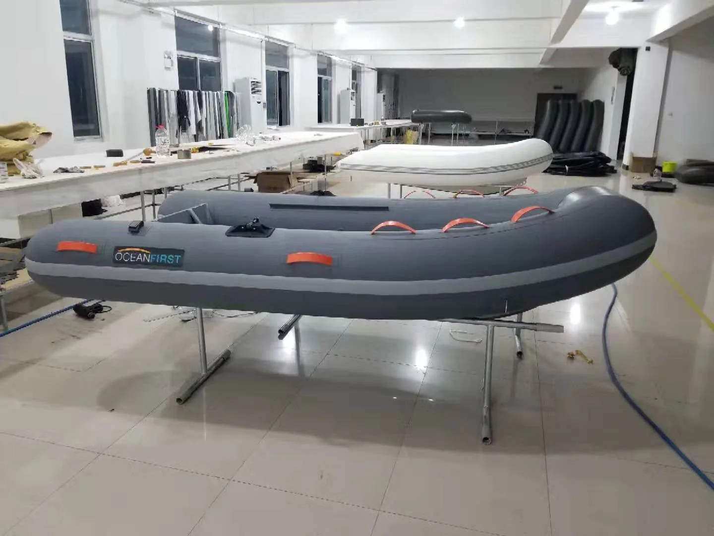 RIB under assembly in the Guangzhou workshop